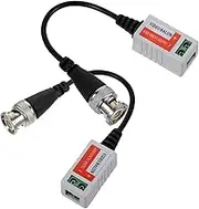 Uonlytech 202a CCTV Video Transceiver Cable Passive Design Transmission Distance Black Construction No Power Supply Required for Security Camera Systems