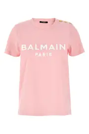 BALMAIN Gold Button T-Shirt