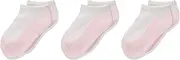 [Jefferies Socks] Jefferies Girls' Seamless Sport Low Cut Half Cushion 3 Pk - WhitePink - Toddler, WhitePink