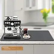 Dish Drying Mat for Kitchen Counter, Coffee Mat/Coffee Machine Mat/Coffee Bar Mat for Countertop, Anti-Slip Absorbent Dish Drying Pad for Kitchen Counter (Dark Gray, 17"x31.5").