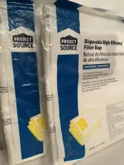 Lot of 2 Disposable High Efficiency Filter Vacuum Bags Universal 3 Count 4-8 Gal