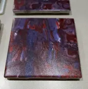 Custom Ceramic Coaster Set of 4 With Holder & Silicone Pads UV Printed C005D