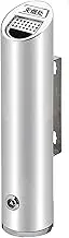 Outdoor Trash Can Outdoor Ash Column Smoking Area Cigarette Butt Collection Stainless Steel Column Vertical Commercial Round Cigarette Butt Box Trash Can Outside Garbage can