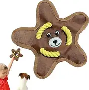 Dog Toys Throw and Toss, Small Puppy Squeak Chewing Toss Fetch Toy, Safe Dog Fetching Thrower Pet Teeth Cleaning Supplies for Park Garden Home Use