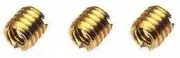 3 Brass 1/4" to 3/8" Tripod / Monopod Camera Adapter NEW