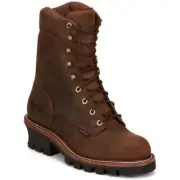 Chippewa Men's 59408 9" Tan Waterproof 400G Insulated EH Logger Boots, Size 9 E