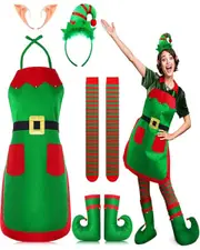 Deluxe Elf Costume Apron Accessory Set