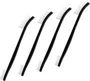 [Generic] 4 Pcs Small Cleaning Brushes Double-Ended Detail Cleaning Brushes for Cleaning Jewelry Cleaning Brush (Black, One Size)
