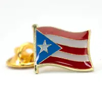 在飛比找松果購物優惠-Puerto Rico 波多黎各國旗金屬胸針 國家胸徽 西裝