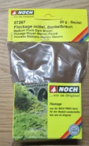 Noch Medium Flocking Dark Brown Model Train Accessory #7267