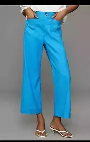 NEW Colette cropped Wide-Leg linen Pants Maeve Anthropologie