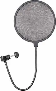 Rok-It Single Layer Microphone Pop Filter with C-Clamp to Fit Most Microphone Stands; (RI-POPFILTER)