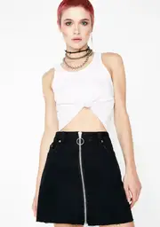 [Neon Blonde] Chaser Zip Skirt