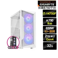 在飛比找momo購物網優惠-【技嘉平台】i7廿核Arc A750{龍皇術士B}電競電腦(