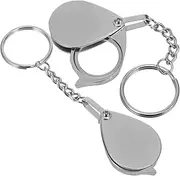 BESTYASH 2pcs Pocket Magnifying Glass with Chain Mini Handheld Magnifier for Reading Jewelry Appreciation and More for Seniors and Everyday Use