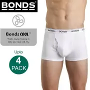 Bonds White Mens Guyfront Trunks Briefs Boxer Shorts Comfy Undies Underwear Bulk