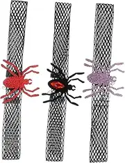 3pcs Cat Collar with Bell Halloween Kitten Collar Cat Kitten Spider Accessories Tags Bell with Large Boy Dress Breakaway Halloween Spiderweb Pet Girl Outfit Costume Accessory Metal