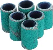 Healvian 100pcs Manicure Circle Sanding Drums Ring Sander Grinder Machine Supplies Sanding Sticks Nail Polish Accessories Nail Drill Sanding Bit Carbide Cuticle Gel Band Kit Green Sandpaper