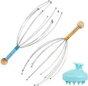 Set of 3, Hair Scalp Massagers and Shampoo Brush, Handheld Head Massage Tingler