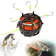 Reverse Bottom Bait Cage Fishing Hook, 360° Floating Bait Cage Fishing Hook, 6-Hook Reverse Bottom Rig for Carp Tilapia Catfish, Suitable for Block Baits, Ideal for Fishing Lover