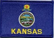 State Flag 100% Embroidered Patch - Kansas