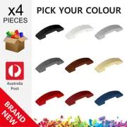 4x Genuine LEGO™ - Slope Curved 4 x 1 x 2/3 Double - 93273 New Parts