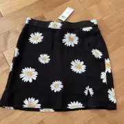 NWT Abercrombie kids girls pull on skirt with flowers size 13/14