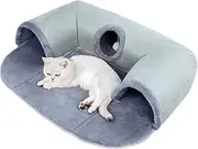 Cat Beds Tunnel Soft Cat Cave - Removable & Washable Cat Beds U Shaped Cat Cave | Foldable Seasonal Pet Supplies with Cat Sofa with Pel