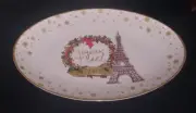 222 FIFTH JOYEUX NOEL EIFFEL TOWER Paris Serving Platter Unused