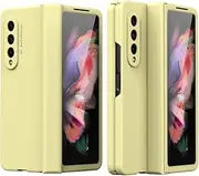 Phone FILP Case Compatible with Samsung Galaxy Z Fold 3 Case with Screen Protector & Hinge Coverage Protection,Full Body Hard PC Shockproof Protective Phone Case Compatible with Samsung Galaxy Z Fold