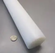 UHMW White Round Rod 2.00" Diameter x 72" Long, 1 Unit, Extruded