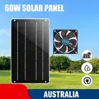 60W Solar Powered Panel Exhaust Fan Outdoor Roof Attic Fan Ventilation Vent Van
