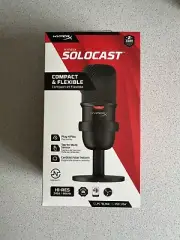 NEW HyperX Solocast Microphone. Compatible with pc, mac, Ps5, PS4