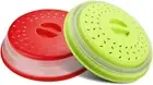 TGOOD 2 PCS Vented Collapsible Microwave Splatter Proof Food Plate Cover with Ea