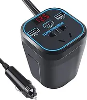 Car-to-Home Adapter - Miini Vehicle Inverter, Smart Charging Car Inverter | Dc to Ac Car Converter with USB Charging, Car Inverter for Charging Laptops, Tablets, and Phones