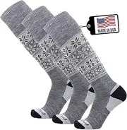 [Pure Athlete] Alpaca Ski Socks – Men Warm Wool Sock, Women Skiing, Snowboarding