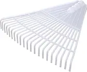 uxcell Garden Rake Replacement Head 21 Tines Plastic Rake Head for Garden Preparation Leaf Debris Cleanup Soil Aeration Educational Tool, White
