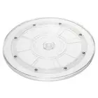 9 Inch Rotating Swivel Stand Turntable with Steel Ball Bearings, Clear