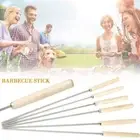 10PCS Stainless Steel Barbecue Skewers Anti-scalding Barbecue Tools Barbecue