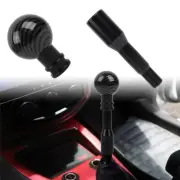 JDM BALL TRANSPARENT MANUAL EXTEND STICK BLACK CARBON FIBER LIGHT SHIFT KNOB