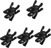 OSOLADY 5pcs Sign Pole Matching Pipe Clamps Flagpole Bar Clamps Football Training Agility Poles Clip Rod Buckle for Sports Agility Poles Attachment Agility Pole Clip Pp Black