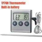 Digital Thermometer with Stainless Steel Probe Alarm Kitchen Meat Timer Temperat