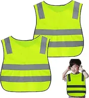 Pack of 2 Children's Reflective Safety Vest, Safety Vest, Safety Vest, Children's Safety Vest, Reflective Stripes, Breathable Safety Vest, Child Safety Vest