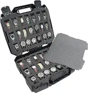 Case Club 42 Watch Carry Case - Organize & Protect Your Watch Collection in a Hard Shell, Padlockable, Travel & Storage Case - For Men's & Women's Watches of Various Sizes - Display Mode & Travel Mode