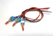 3 BBT Heavy Duty Pre-Wired 125 volt 6 amp Mini Toggle Switches