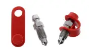 for PEUGEOT EXPERT FRONT Brake Caliper STAINLESS STEEL Bleed Screws +Caps