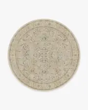 245' Round | Machine Washable Runner Rug | Kid & Pet Friendly | Indoor Rug | Kamran Ivory Opal Rug | Ruggable