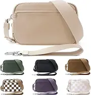 [IBEE] Dual Wristlet Wallets for Women RFID Blocking Crossbody Wallets Purse with ID Window Large Wristlet Purse Nylon