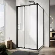 ELEGANT Corner 3 Panels Linkage Door Shower Screen With Fixed Panel 900x1000x1900mm