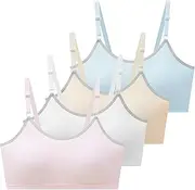 [SALIA GIRL] Wirefree Cami Bra Molded Bra with Adjustable Straps for Girls 14-18 Years